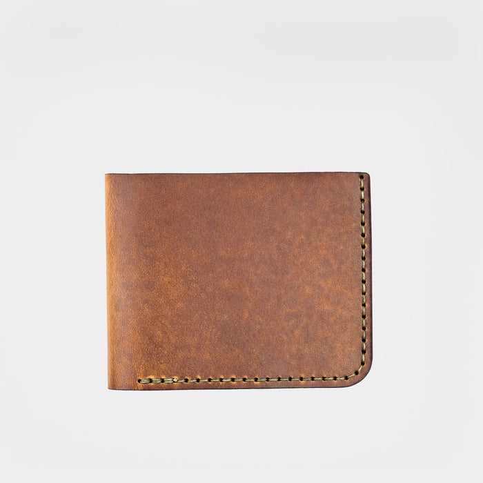 Men's Leather Wallet - Tan Wallet - Horween Dublin
